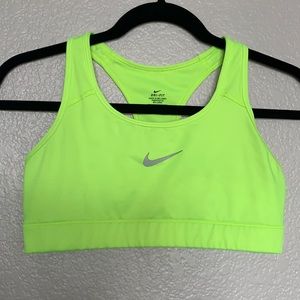Nike Neon Yellow Sports Bra - M